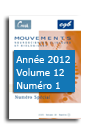 Annee 2012 volume 12 numero 1